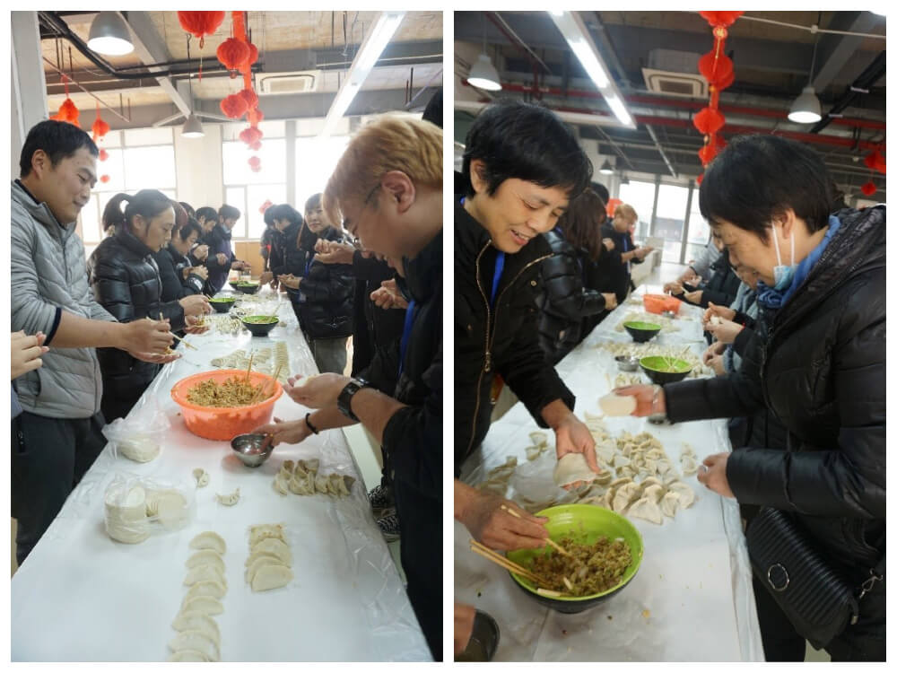 除夕当天举行“包饺子，迎除夕”活动